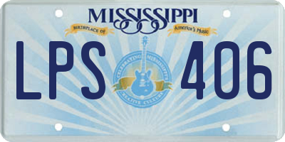 MS license plate LPS406
