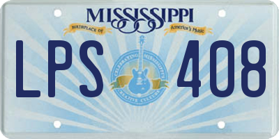 MS license plate LPS408