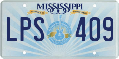 MS license plate LPS409
