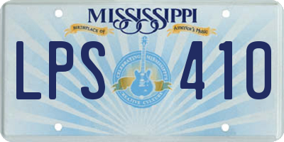MS license plate LPS410