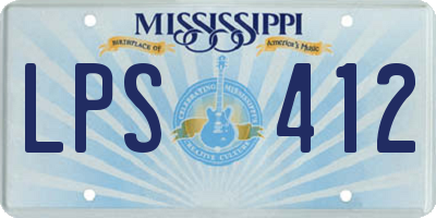 MS license plate LPS412