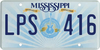 MS license plate LPS416