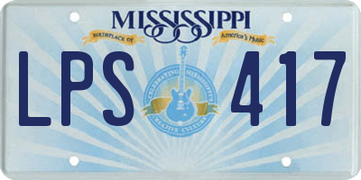 MS license plate LPS417