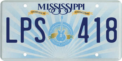 MS license plate LPS418