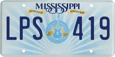 MS license plate LPS419