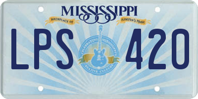 MS license plate LPS420