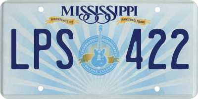 MS license plate LPS422