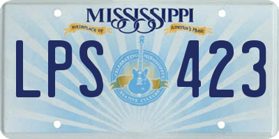 MS license plate LPS423