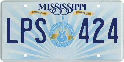 MS license plate LPS424