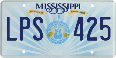 MS license plate LPS425