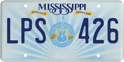 MS license plate LPS426
