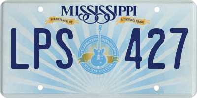 MS license plate LPS427