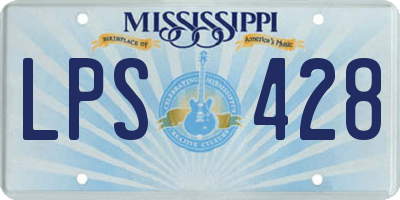 MS license plate LPS428