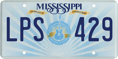 MS license plate LPS429