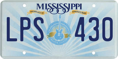 MS license plate LPS430