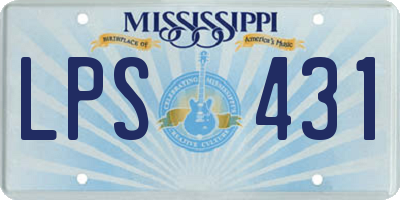 MS license plate LPS431