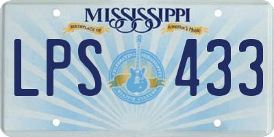 MS license plate LPS433