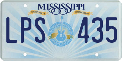 MS license plate LPS435