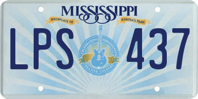 MS license plate LPS437