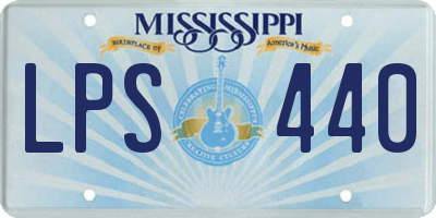 MS license plate LPS440
