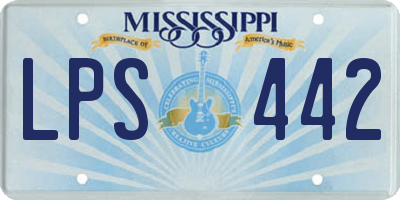 MS license plate LPS442