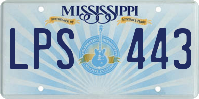MS license plate LPS443
