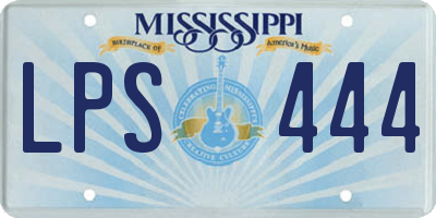 MS license plate LPS444
