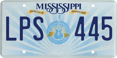 MS license plate LPS445
