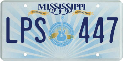 MS license plate LPS447