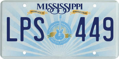 MS license plate LPS449