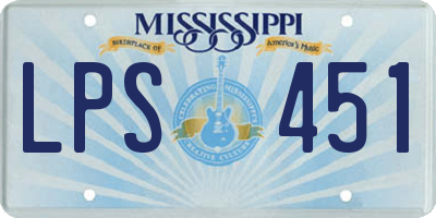 MS license plate LPS451
