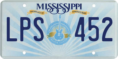 MS license plate LPS452