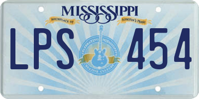 MS license plate LPS454
