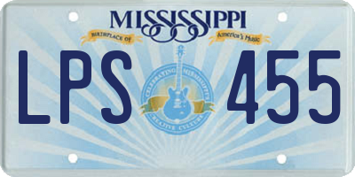 MS license plate LPS455