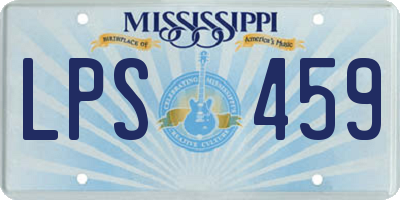 MS license plate LPS459