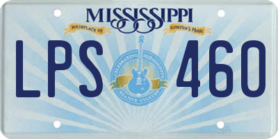 MS license plate LPS460
