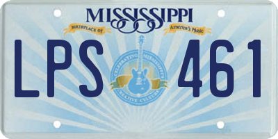 MS license plate LPS461