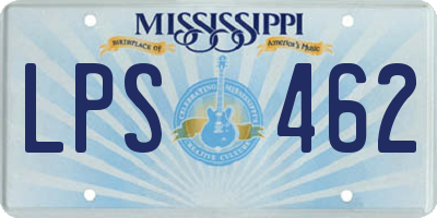 MS license plate LPS462