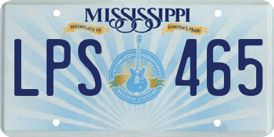 MS license plate LPS465