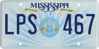 MS license plate LPS467