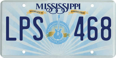 MS license plate LPS468