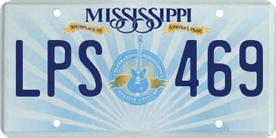 MS license plate LPS469