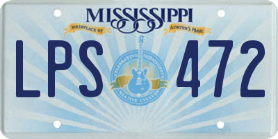 MS license plate LPS472