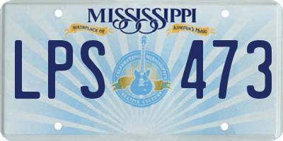 MS license plate LPS473