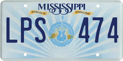 MS license plate LPS474