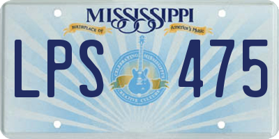 MS license plate LPS475