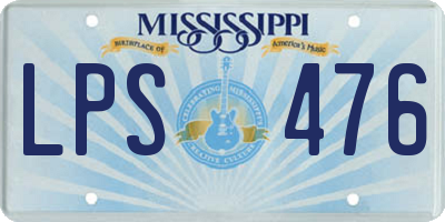 MS license plate LPS476