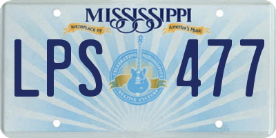 MS license plate LPS477