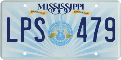 MS license plate LPS479