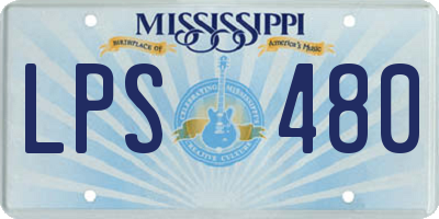 MS license plate LPS480